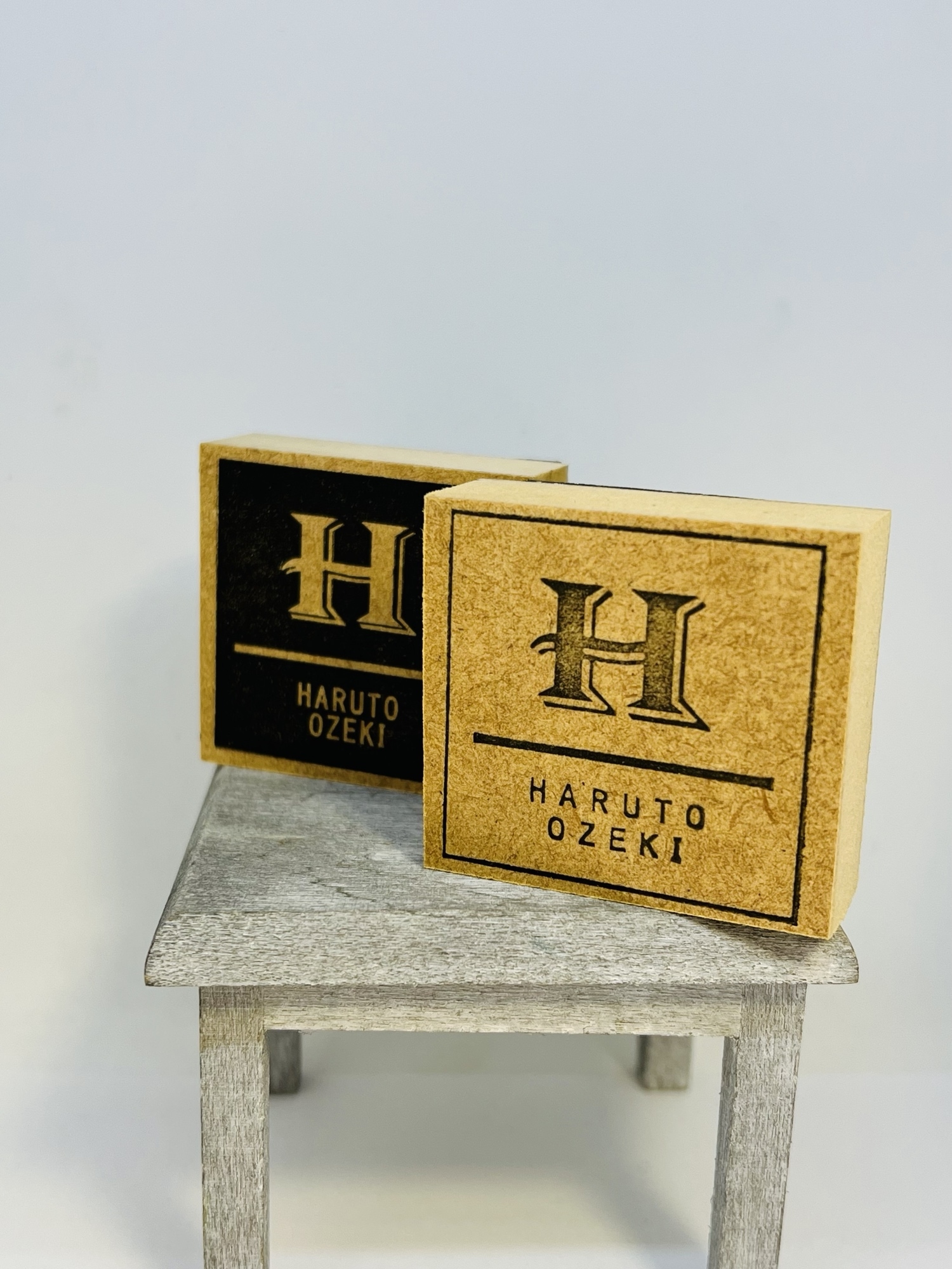【イニシャル　スタンプ　大・40mm】  ★入園入学準備用品★　自分だけのオリジナルブランドの完成！