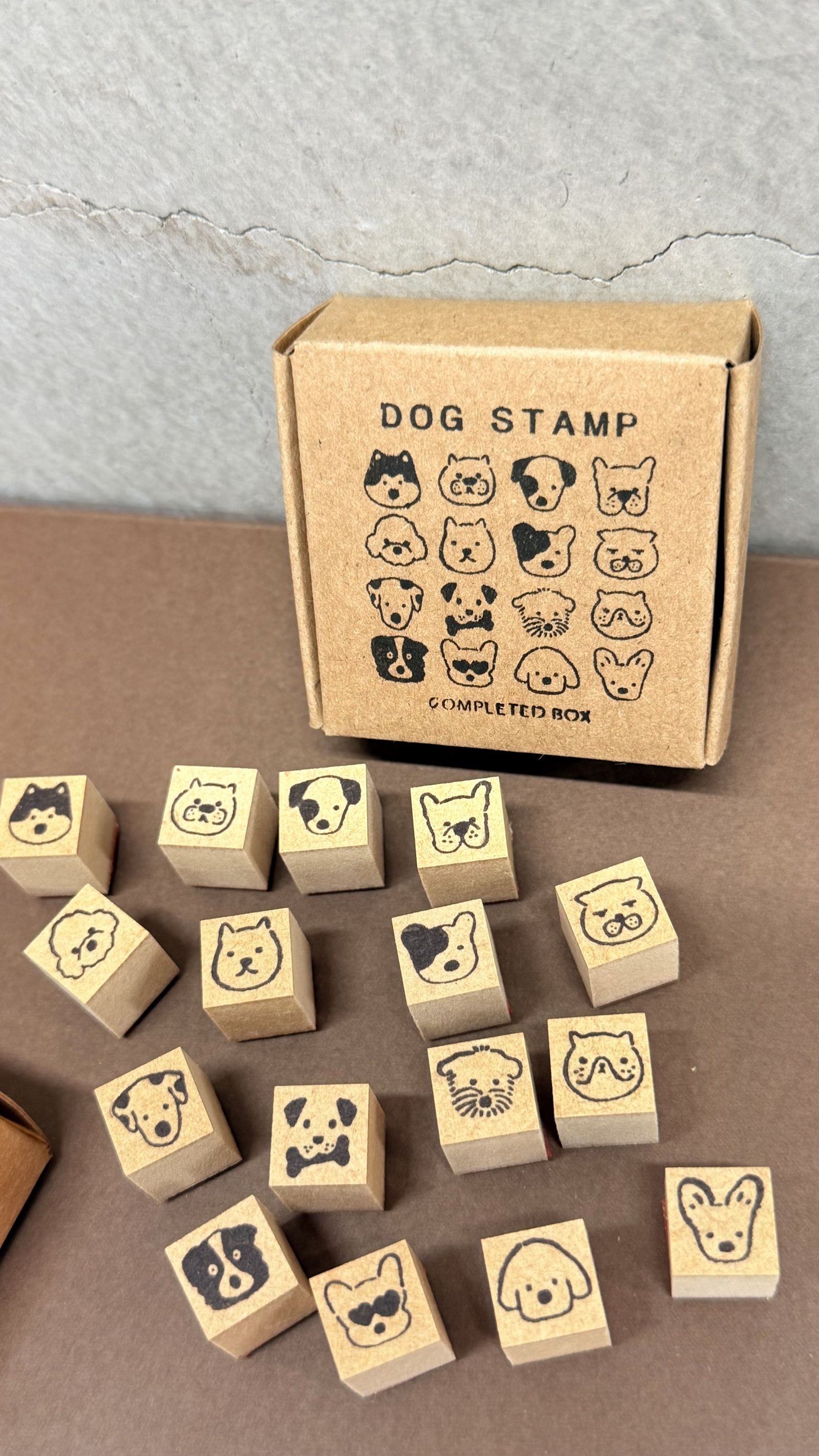 わんこスタンプ！【16個・コンプリートBOX】　犬のスタンプ16個・専用BOX入りセット