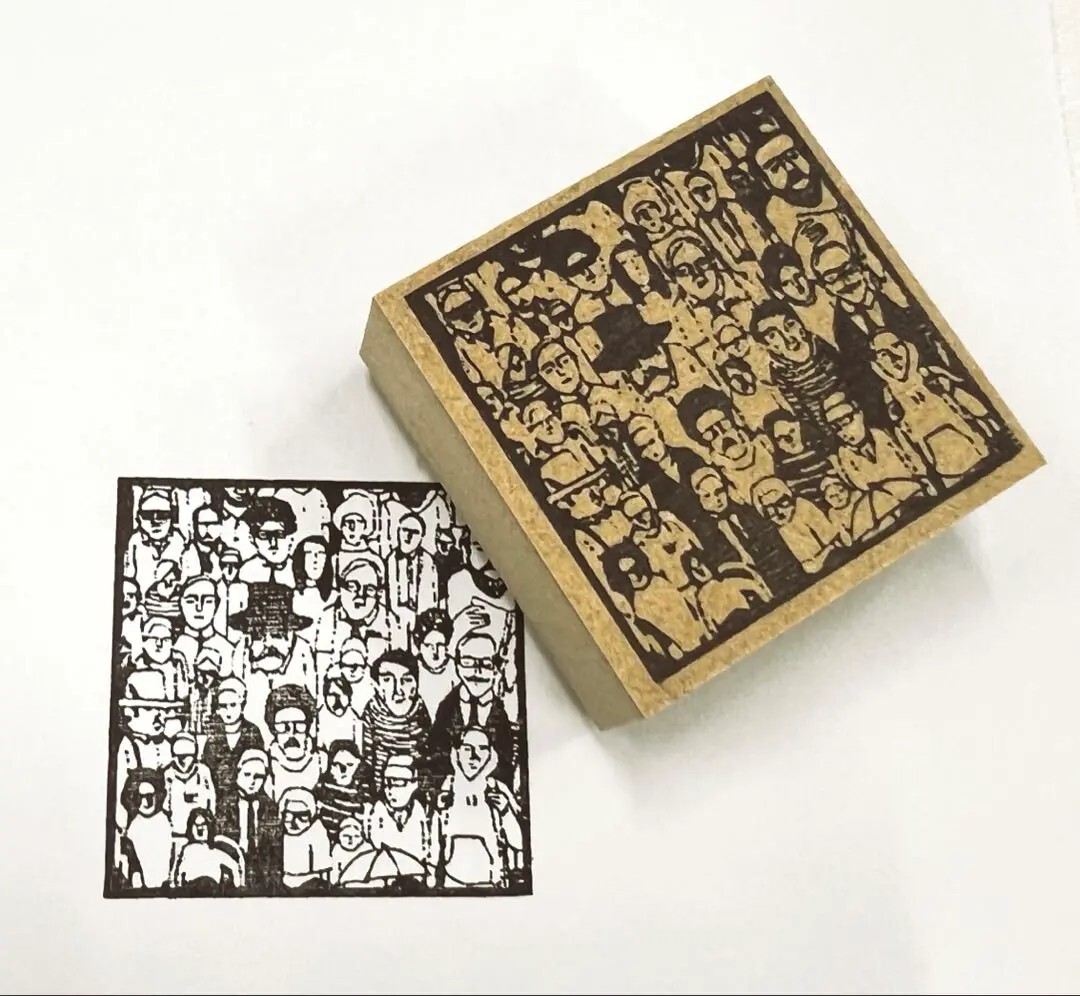新作！！【ヒト】シュールな人間がぎゅうぎゅう！盛りだくさんのスタンプです！