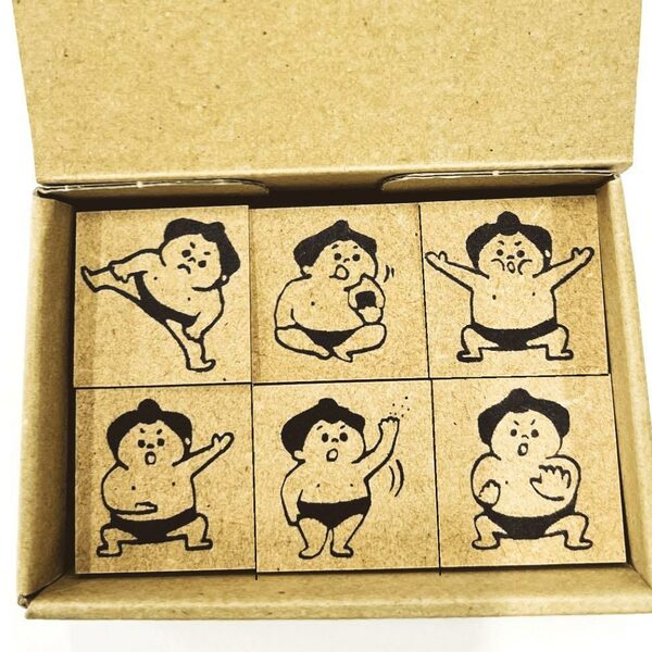 お相撲さんのスタンプ【osumou stamp】スタンプ×6個 箱入りセット