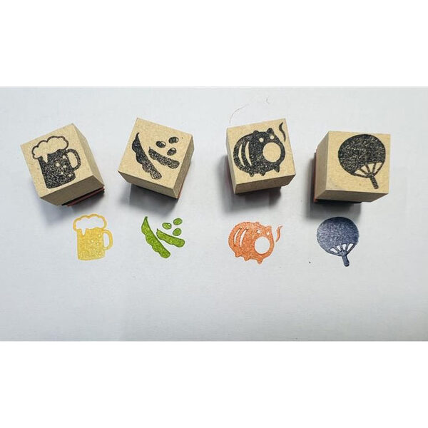 夏スタンプ SUMMER STAMP 4個セット【summer-A】ビール 枝豆 蚊取り線…