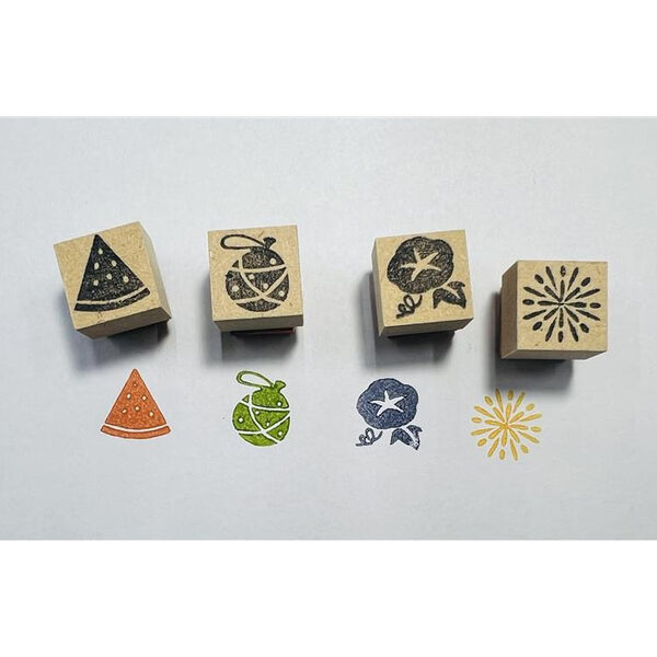 夏スタンプ SUMMER STAMP 4個セット【summer-B】すいか ヨーヨー あじ…