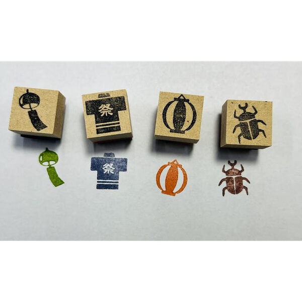 夏スタンプ SUMMER STAMP 4個セット【summer-C】風鈴 はっぴ（祭） ち…