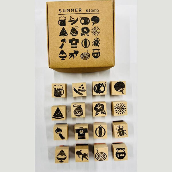 使える夏スタンプ！ SUMMER STAMP 【16個・コンプリートBOX】 夏のモチーフ…