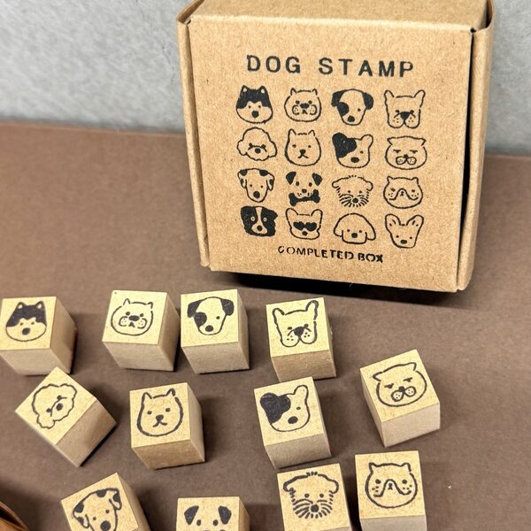 わんこスタンプ 【16個・コンプリートBOX】 犬のスタンプ16個・専用BOX入りセット